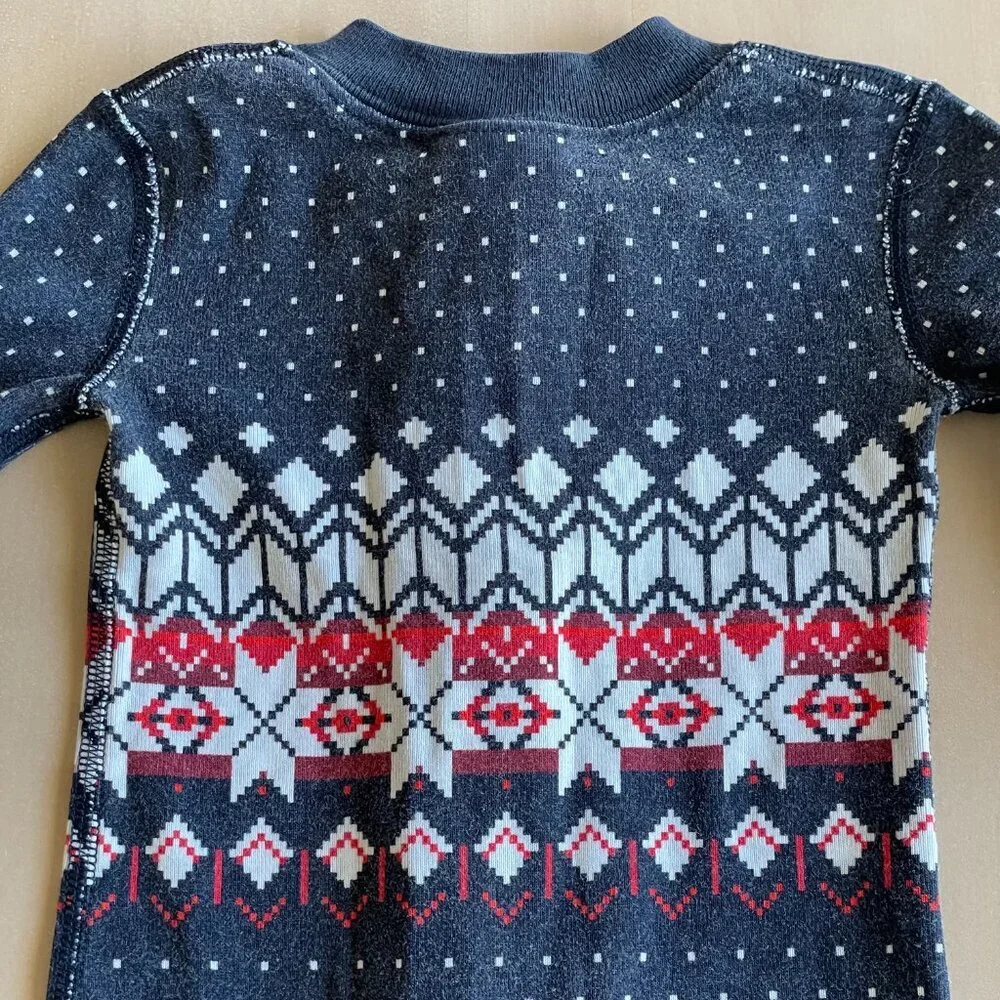 Hanna Andersson Baby Zip Sleeper, Heritage Fairisle‎ In Black - Sz 6-12 Months